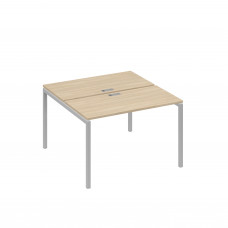 Рабочая станция с опорами DUE (2х120) дуб скандинавский / металлокаркас серый А4 С2 170 ДК
