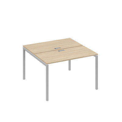 Рабочая станция с опорами DUE (2х120) дуб скандинавский / металлокаркас серый А4 С2 170 ДК