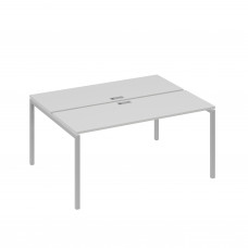 Рабочая станция 2х160 на опорах DUE серый / металлокаркас серый А4 С2 172 СЕ