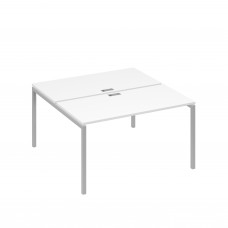Рабочая станция опоры DUE 2х140 белый премиум / металлокаркас серый А4 С2 174 БП