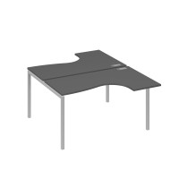 Станция каркас DUE столы (2х140) Классика антрацит премиум / металлокаркас серый А4 С2 181 АР