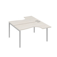 Станция каркас DUE столы (2х140) Классика дуб / металлокаркас серый А4 С2 181 ДШ