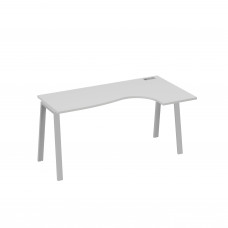 Стол на металлокаркасе TRE эргономичный "Классика" правый серый / металлокаркас серый А4 С3 036 СЕ