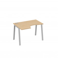 Стол "Классика" на металлокаркасе TRE левый эргономичный натуральный дуб / металлокаркас серый А4 С3 041 НД