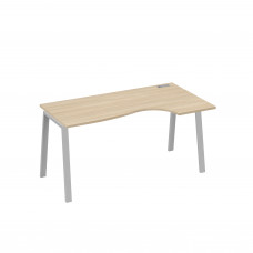 Стол эргономичный правый "Классика" на металлокаркасе TRE дуб скандинавский / металлокаркас серый А4 С3 046 ДК
