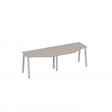 Рабочая станция столы (2х120) Техно каркас TRE мокко премиум / металлокаркас серый А4 С3 051-2 МП