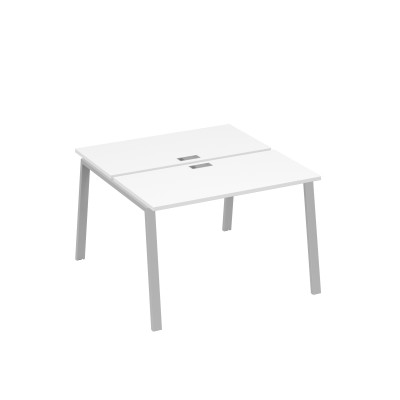 Рабочая станция (2х120) на каркасе TRE белый премиум / металлокаркас серый А4 С3 170 БП