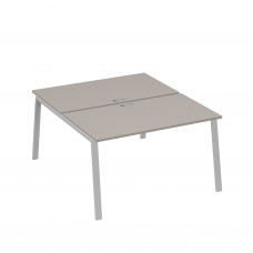 Рабочая станция каркас TRE 2х140 офисная мокко премиум / металлокаркас серый А4 С3 177 МП