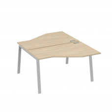 Рабочая станция (2х140) каркас TRE со столами Техно дуб скандинавский / металлокаркас серый А4 С3 187 ДК