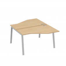 Рабочая станция (2х140) каркас TRE со столами Техно натуральный дуб / металлокаркас серый А4 С3 187 НД