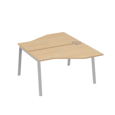 Рабочая станция (2х140) каркас TRE со столами Техно натуральный дуб / металлокаркас серый А4 С3 187 НД