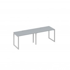 Рабочая станция на каркасе QUATTRO (2х120) серый / металлокаркас серый А4 С4 013-2 СЕ