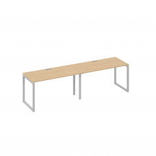 Станция 2х140 рабочая на металлокаркасе QUATTRO натуральный дуб / металлокаркас серый А4 С4 014-2 НД