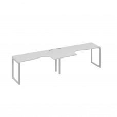 Рабочая станция металлокаркас QUATTRO (2х160) столы Классика серый / металлокаркас серый А4 С4 035-2 СЕ