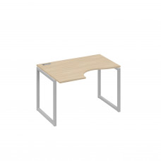 Стол "Классика" эргономичный на металлокаркасе QUATTRO левый дуб скандинавский / металлокаркас серый А4 С4 041 ДК