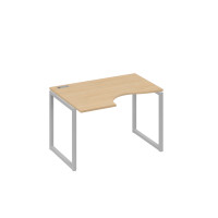 Стол "Классика" эргономичный на металлокаркасе QUATTRO левый натуральный дуб / металлокаркас серый А4 С4 041 НД