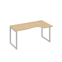 Стол эргономичный правый "Классика" на металлокаркасе QUATTRO натуральный дуб / металлокаркас серый А4 С4 046 НД