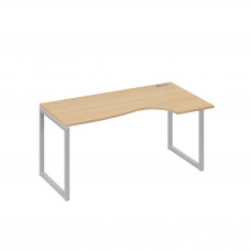 Стол эргономичный правый "Классика" на металлокаркасе QUATTRO натуральный дуб / металлокаркас серый А4 С4 046 НД