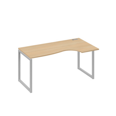 Стол эргономичный правый "Классика" на металлокаркасе QUATTRO натуральный дуб / металлокаркас серый А4 С4 046 НД