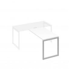 Брифинг-приставка на металлокаркасе QUATTRO белый премиум / металлокаркас серый А4 С4 074 БП