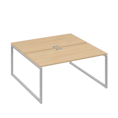 Станция (2х160) рабочая на каркасе QUATTRO натуральный дуб / металлокаркас серый А4 С4 178 НД