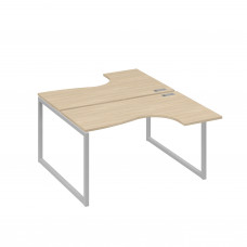 Рабочая станция каркас QUATTRO столы Классика (2х140) дуб скандинавский / металлокаркас серый А4 С4 181 ДК