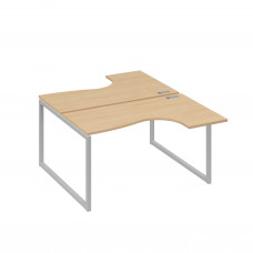 Рабочая станция каркас QUATTRO столы Классика (2х140) натуральный дуб / металлокаркас серый А4 С4 181 НД