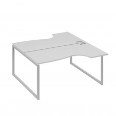 Рабочая станция (2х160) столы Классика опоры QUATTRO серый / металлокаркас серый А4 С4 185 СЕ