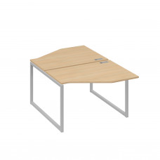 Станция каркас QUATTRO столы (2х120) эргономичные Техно натуральный дуб / металлокаркас серый А4 С4 186 НД