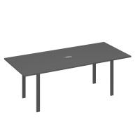 Стол 220 для переговорной каркасе UNO антрацит премиум / металлокаркас антрацит А4 А1 124 АР