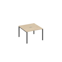 Стол 120 на металлокаркасе UNO в переговорную дуб скандинавский / металлокаркас антрацит А4 А1 131 ДК