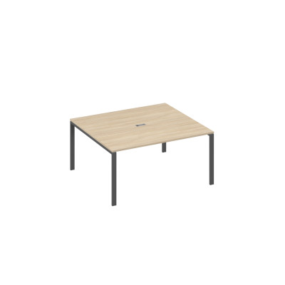 Стол 160 на каркасе UNO для переговоров дуб скандинавский / металлокаркас антрацит А4 А1 136 ДК