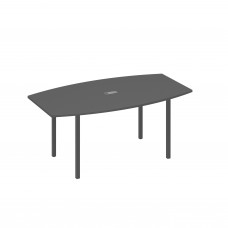 Стол для переговоров 180 опоры DUE антрацит премиум / металлокаркас антрацит А4 А2 112 АР