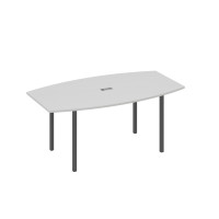Стол для переговоров 180 опоры DUE серый / металлокаркас антрацит А4 А2 112 СЕ