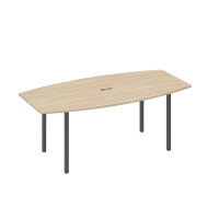 Стол для переговоров 200 на каркасе DUE дуб скандинавский / металлокаркас антрацит А4 А2 113 ДК