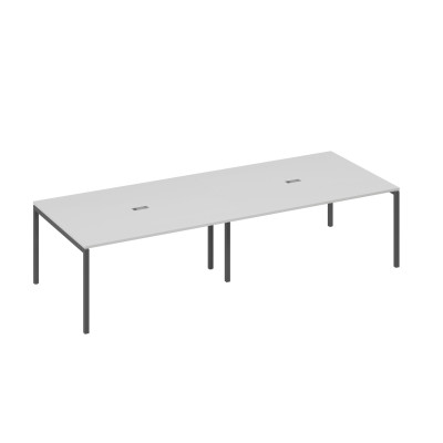 Стол переговорный 320 на металлокаркасе DUE серый / металлокаркас антрацит А4 А2 133-2 СЕ