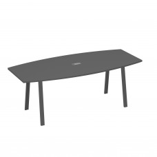 Стол для переговоров 220 на металлокаркасе TRE антрацит премиум / металлокаркас антрацит А4 А3 114 АР