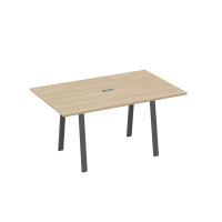 Стол 160 в переговорную металлокаркас TRE дуб скандинавский / металлокаркас антрацит А4 А3 121 ДК
