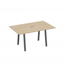 Стол 160 в переговорную металлокаркас TRE дуб скандинавский / металлокаркас антрацит А4 А3 121 ДК