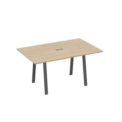 Стол 160 в переговорную металлокаркас TRE дуб скандинавский / металлокаркас антрацит А4 А3 121 ДК