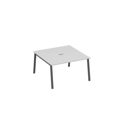 Стол 140 на металлокаркасе TRE для переговорной серый / металлокаркас антрацит А4 А3 135 СЕ