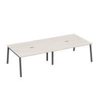 Стол 320x144 для переговоров ножки TRE дуб / металлокаркас антрацит А4 А3 136-2 ДШ