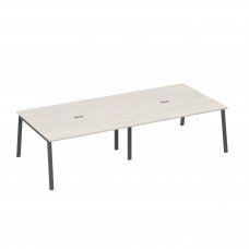 Стол 320x144 для переговоров ножки TRE дуб / металлокаркас антрацит А4 А3 136-2 ДШ