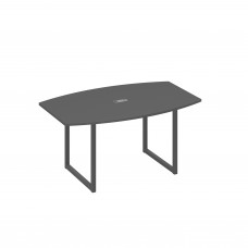 Стол 160 для переговоров на каркасе QUATTRO антрацит премиум / металлокаркас антрацит А4 А4 111 АР