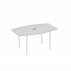 Стол 160 для переговоров на каркасе DUE серый / металлокаркас белый А4 Б2 111 СЕ
