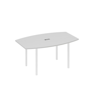 Стол 160 для переговоров на каркасе DUE серый / металлокаркас белый А4 Б2 111 СЕ
