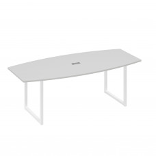 Переговорный стол 220 на каркасе QUATTRO серый / металлокаркас белый А4 Б4 114 СЕ