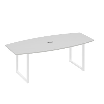 Переговорный стол 220 на каркасе QUATTRO серый / металлокаркас белый А4 Б4 114 СЕ