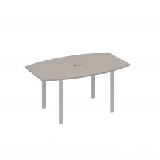 Стол 160 фигурный на металлокаркасе UNO для переговоров мокко премиум / металлокаркас серый А4 С1 111 МП