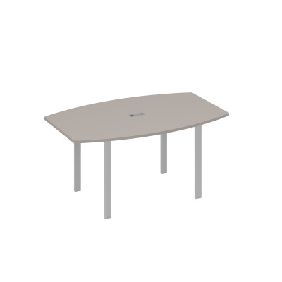 Стол 160 фигурный на металлокаркасе UNO для переговоров мокко премиум / металлокаркас серый А4 С1 111 МП